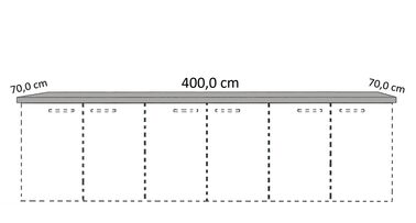 Cocooning Arbeitsplatte APD mit Dekorkante, 70 cm tief APD70-400-E 0