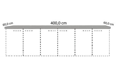Cocooning Arbeitsplatte APD mit Dekorkante, 60 cm tief APD60-400-E 0