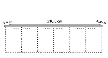 Cocooning Arbeitsplatte APD mit Dekorkante, 60 cm tief APD60-210-E 0