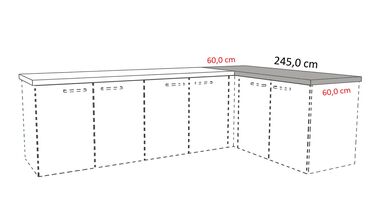 Cocooning Arbeitsplatte für Ecklösungen, rechter Schenkel APDEE60-245-E 0