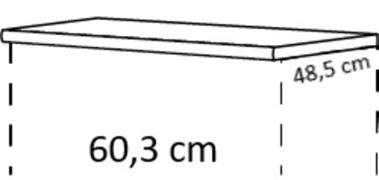 Cocooning Abdeckboden, 16 mm stark, 603 mm breit, 486,5 mm tief 16882 0