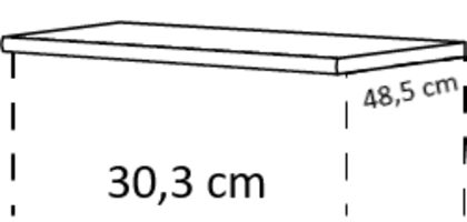 Cocooning Abdeckboden, 16 mm stark, 303 mm breit, 485 mm tief 16881 0