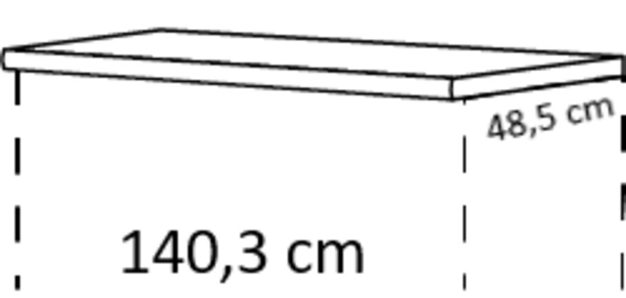 Cocooning Abdeckboden, 140,3 cm breit, 48,5 cm tief 0