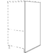 Cocooning Abschlusswange inkl. Bodenprofil, Tiefe: 683 mm HWAV16 0