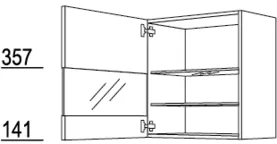 Cocooning Wandschrank Segmentglastür WGLS60-1 3