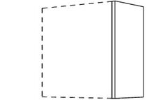 Cocooning Abschluss- / Zwischenwange für Wandschränke, Höhe 1 WW16-1 0