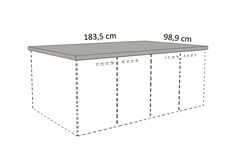 Cocooning Arbeitsplatte für Insellösungen, 183,5 cm x 98,9 cm, APDI38-184E 0