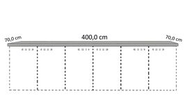 Cocooning Arbeitsplatte APD mit Dekorkante, 70 cm tief APD70-400-E 0