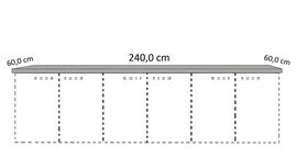 Cocooning Arbeitsplatte APD mit Dekorkante, 60 cm tief APD60-240-E 0