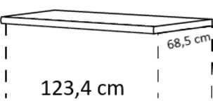 Cocooning Abdeckboden für Highboards, 123,4 cm breit, 68,5 cm tief, ADB16123-69-E 0