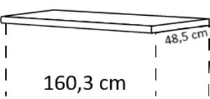 Cocooning Abdeckboden, 160,3 cm breit, 48,5 cm tief 0