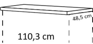 Cocooning Abdeckboden, 110,3 cm breit, 48,5 cm tief 0